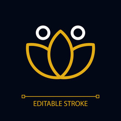 lotus pixel perfect color linear ui icon for dark vector image
