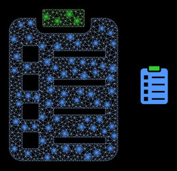 mesh web items pad with glare carcass vector image