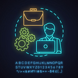 programmer neon light concept icon vector image