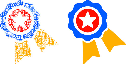 quality collage of binary digits vector image