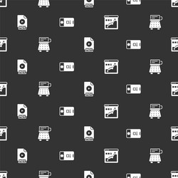 set histogram graph photography retro typewriter vector image
