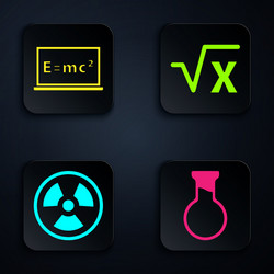 set test tube and flask equation solution vector image