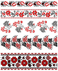 Ukrainian Embroidery Ornament Vector Image