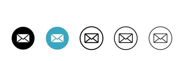 email button icon set vector image