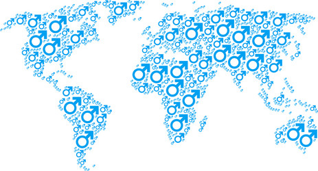 global map pattern of mars symbol items vector image