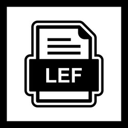 lef file document icon vector image