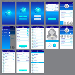 love app ui design mobile user interface vector image