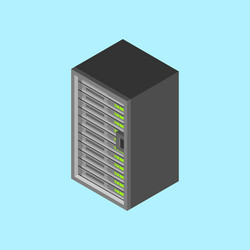 Server cartoon isolated network data center vector