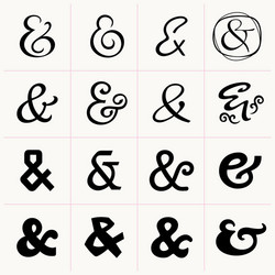 Amper Sand Script Collection vector image