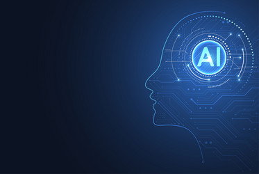 artificial intelligence chipset on circuit board vector image