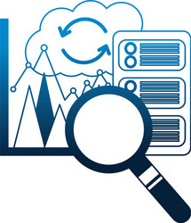 database server cloud computing reload chart vector image