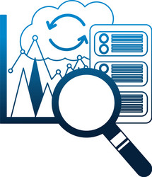 database server cloud computing reload chart vector