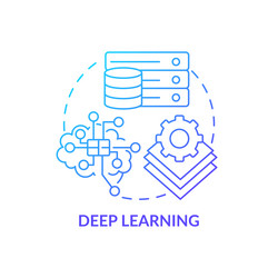 Deep Learning Blue Gradient Concept vector image