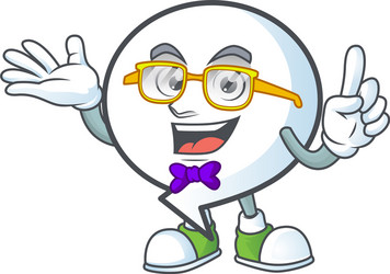 geek pattern circle bubble with character shape vector image