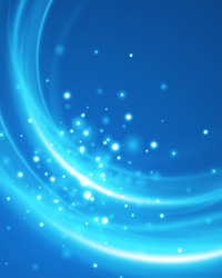 illuminated curved lines glow dust particles magic vector image