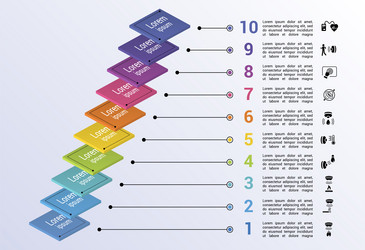 infographic sensor template icons in different vector image