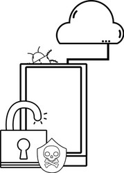 isolated security system design vector image