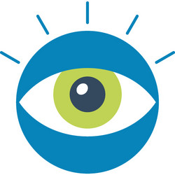 monitoring flat web icon concept vector image