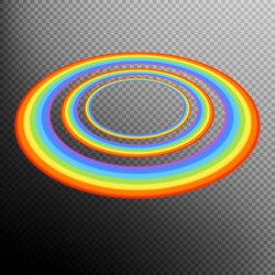 rainbows in different shape realistic set eps 10 vector image