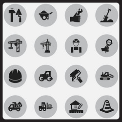 set of 16 editable structure icons includes vector image