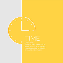 time in a linear style vector image