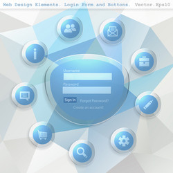 web design elements vector image
