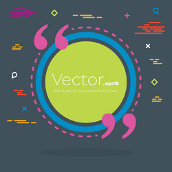 abstract concept empty speech square quote text vector image