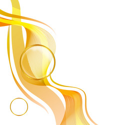 background with orange abstract waves element vector image