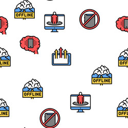 digital device detox seamless pattern vector image