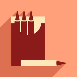 flat with shadow icon and mobile application vector image