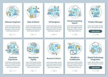Mobile App Onboarding Screen vector image