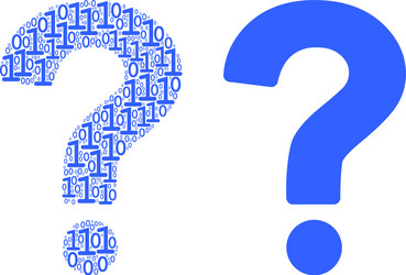 question composition of binary digits vector image