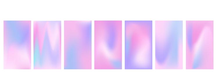 screen gradient set with modern abstract vector image