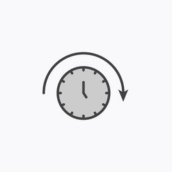 time forward icon in colored version vector image