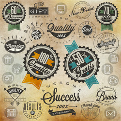 vintage design elements and emblems Vector Image