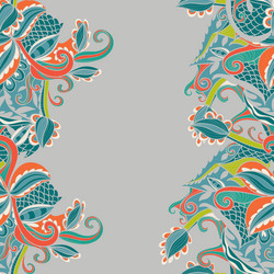 border with abstract hand-drawn pattern vector image