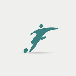Dynamic Soccer Player in Action vector image