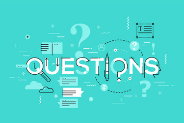 FAQ Website Concept - Questions & Answers vector image