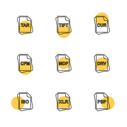file type files documents eps icons set vector image