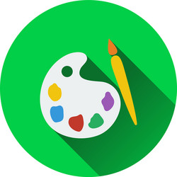 flat design icon of school palette in ui colors vector image