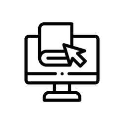 online library icon thin linear style design vector image