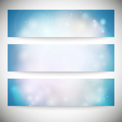 set of horizontal banners abstract multicolored vector