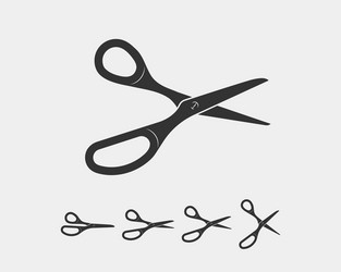 set scissor icon scissors design element or logo vector