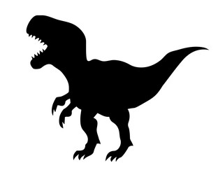 T Rex Dinosaur Skeleton Silhouette Illustration: ilustrações stock  2002026125