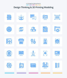 Creative design thinking and d printing modeling vector