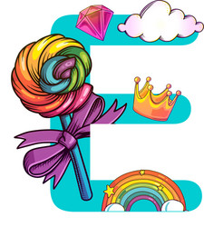 Cute magic letter m Royalty Free Vector Image - VectorStock
