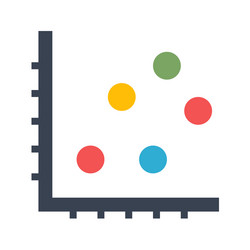 Dot Chart Icon - Data Visualization vector image