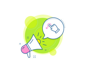drag drop gesture line icon slide arrow sign vector image