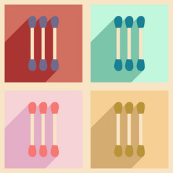 flat with shadow concept and mobile application vector image