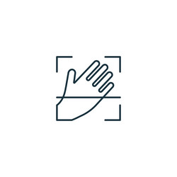 Hand reader icon monochrome simple sign from vector